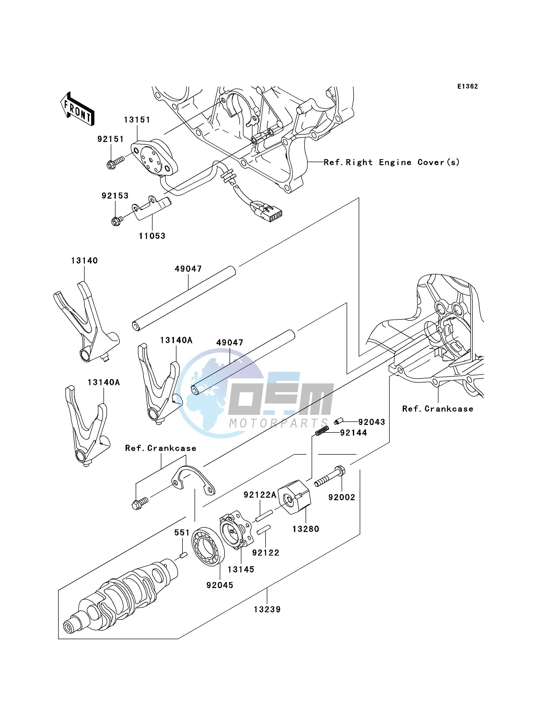 GEAR CHANGE DRUM_SHIFT FORK-- S- -