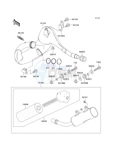 KX 250 L [KX250] (L3) [KX250] drawing MUFFLER-- S- -