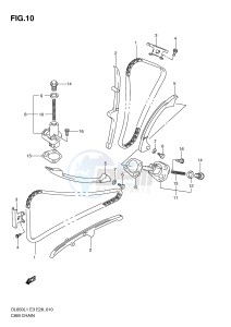 DL650 (E3) V-Strom drawing CAM CHAIN