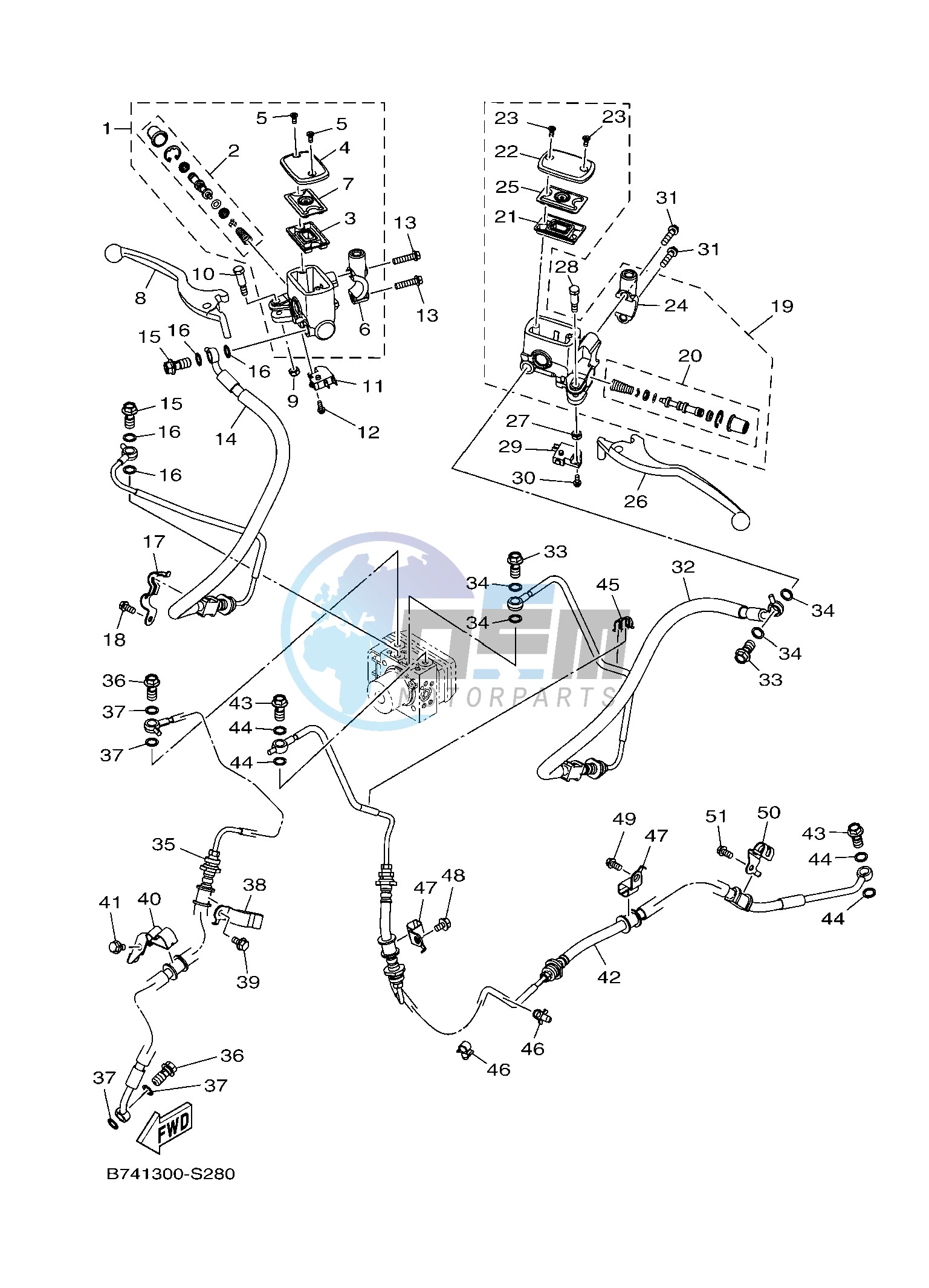 M. CYLINDER FOR DISK BRAKE