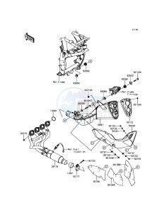 Z800 ABS ZR800FGF UF (UK FA) XX (EU ME A(FRICA) drawing Muffler(s)