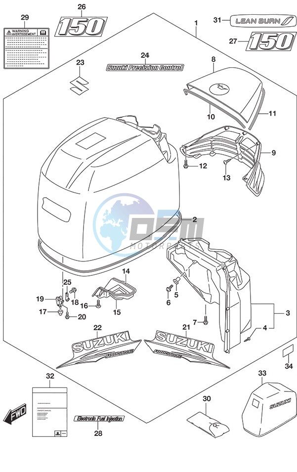 Engine Cover (White) (C/R) (Model: ZG)