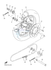 WR450F (1DX3) drawing REAR WHEEL