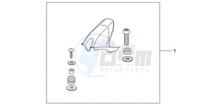 CBR1000RR9 France - (F / CMF MME TRI) drawing CARBON FIBER HUGGER