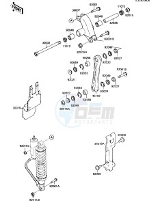 KX 80 E [KX80] (E2-E3) [KX80] drawing REAR SUSPENSION -- 84 KX80-E2- -