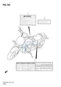 VZR1800 (E2) INTRUDER drawing LABEL (VZR1800L1 E19)