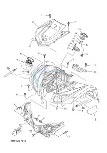 YFM450FWAD GRIZZLY 450 EPS HUNTER (BM72) drawing FRONT FENDER