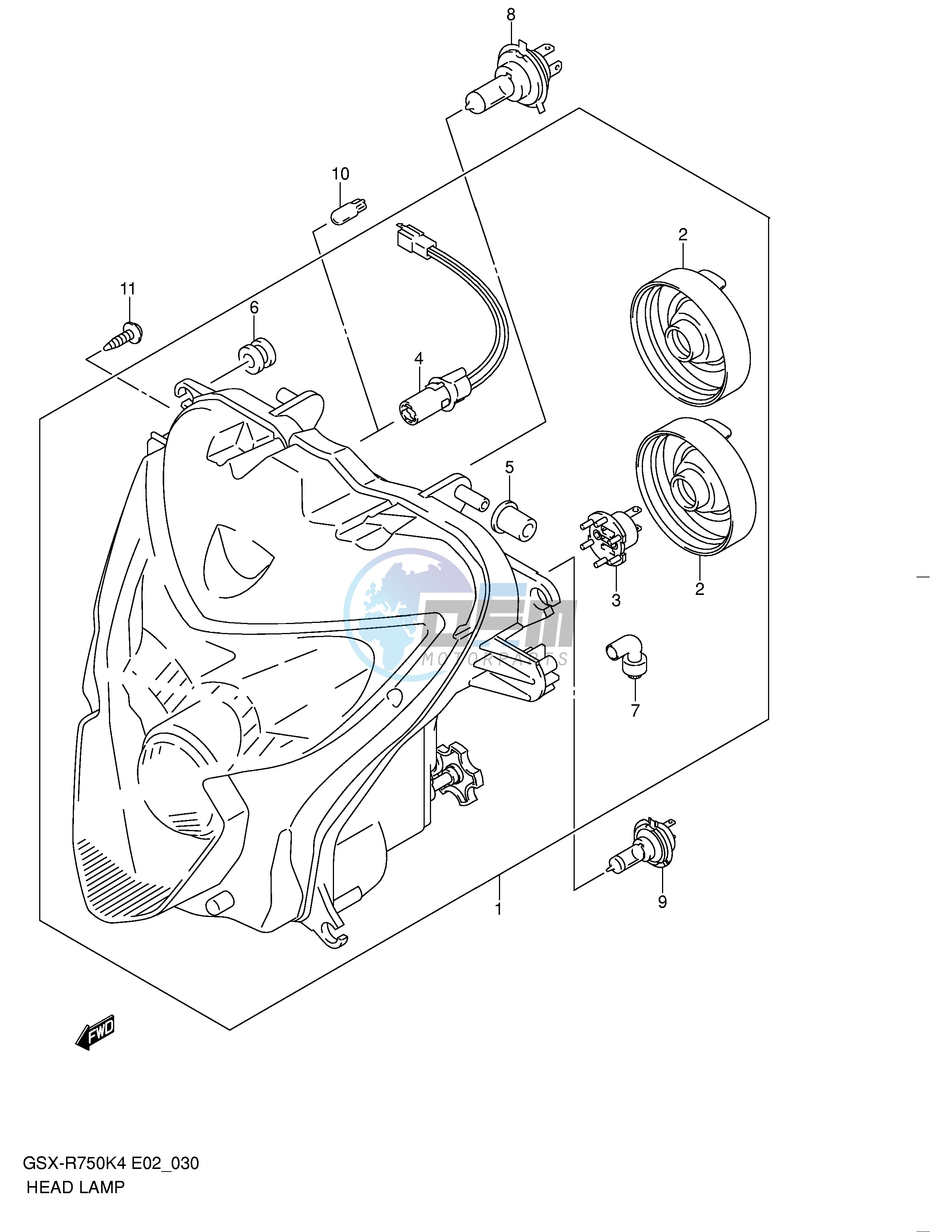 HEADLAMP (E2,E19,P37)