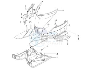 Typhoon 50 4t 4v e2 (USA) USA drawing Central cover - Footrests