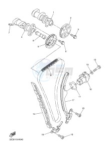 WR250R (32DR) drawing CAMSHAFT & CHAIN