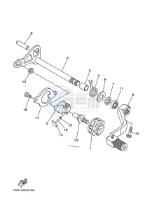 YZ125 (B0V6) drawing SHIFT SHAFT