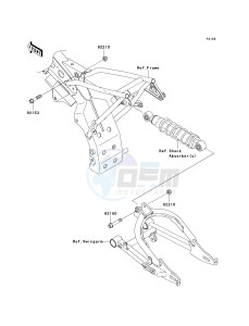 KLX 110 A (KLX110 MONSTER ENERGY) (A6F-A9FA) A7F drawing REAR SUSPENSION