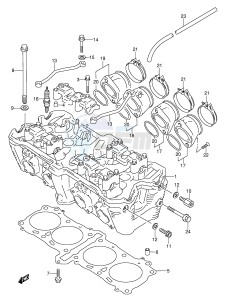 GSX-R1100W (E28) drawing CYLINDER HEAD