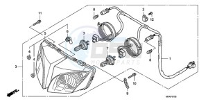 CBF1000A9 UK - (E / ABS MKH) drawing HEADLIGHT