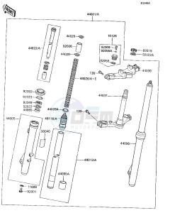 KX 80 L N [KX80] (L2-N3) [KX80] drawing FRONT FORK-- L3_N3- -