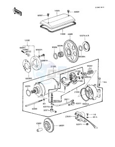 KZ 1100 D [SPECTRE] (D1-D2) [SPECTRE] drawing STARTER MOTOR_STARTER CLUTCH