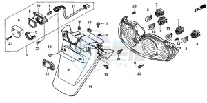 NSS250 JAZZ drawing TAILLIGHT/REAR FENDER