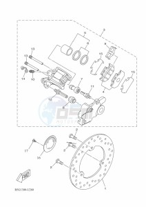 YZF125-A YZF-R125 (B5G3) drawing REAR BRAKE CALIPER