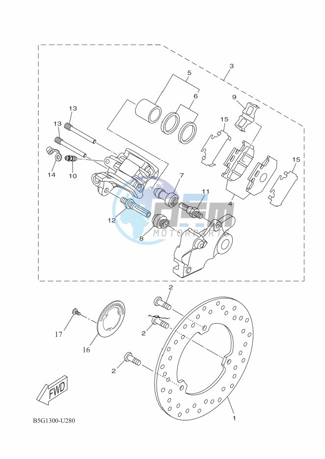 REAR BRAKE CALIPER