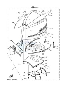 F350AETX drawing FAIRING-UPPER