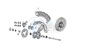 SENDA R X-TREM - 50 CC VTHSR1D1A EU2 drawing FRONT WHEEL