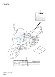 GSF650 (E21) Bandit drawing LABEL (GSF650L1 E21)