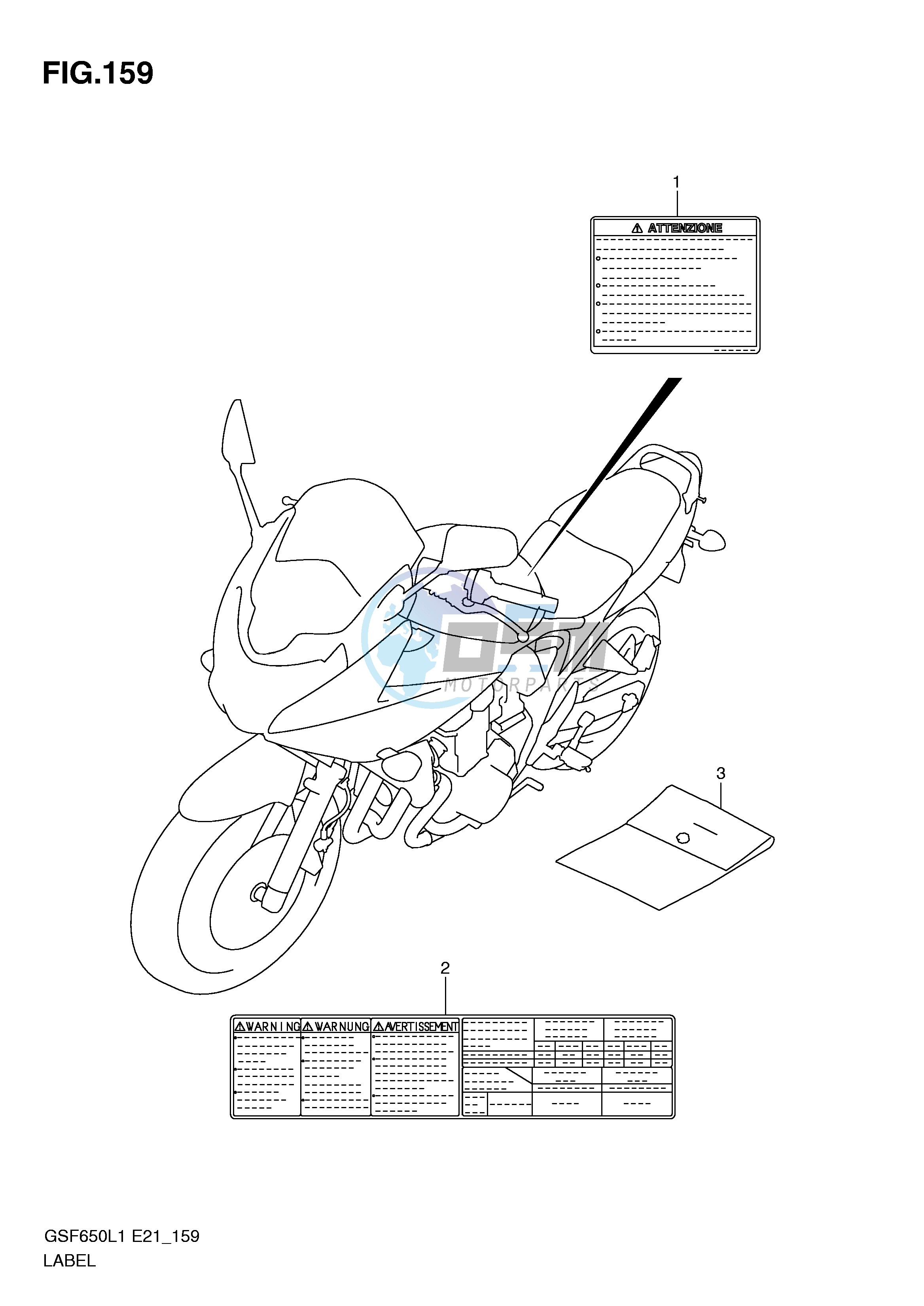 LABEL (GSF650L1 E21)