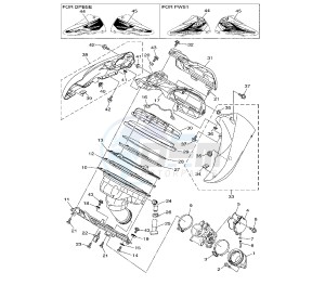 YZ F 450 drawing INTAKE