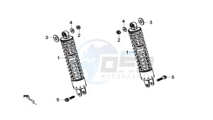 MAXSYM 600I ABS drawing REAR WHEEL / REAR FORK