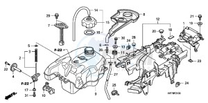 TRX420FPAC TRX420 ED drawing FUEL TANK