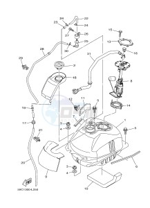 XP500A T-MAX 530 (59C9) drawing FUEL TANK