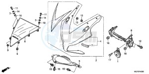 CBR1000RRC drawing UPPER COWL