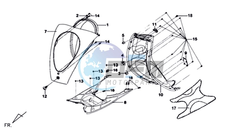 FRONT COVER /  HEAD LAMP / FLOOR PANEL