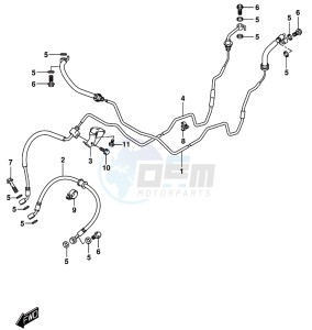 GSX-R1000 ARZ drawing FRONT BRAKE HOSE (GSX-R1000AL8 E21)