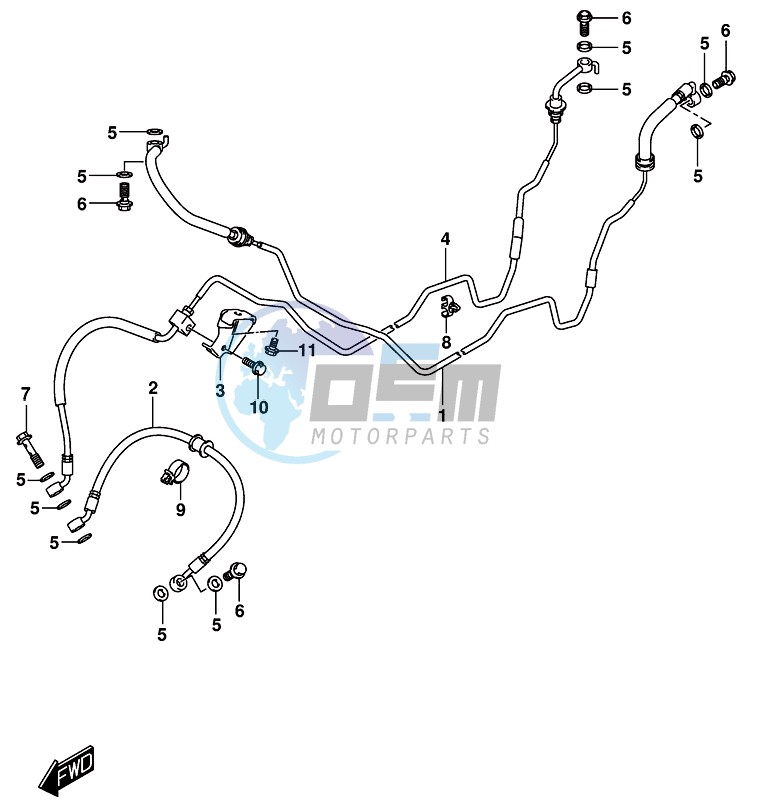 FRONT BRAKE HOSE (GSX-R1000AL8 E21)