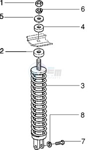 Zip electric 0 drawing Rear Shock absorber