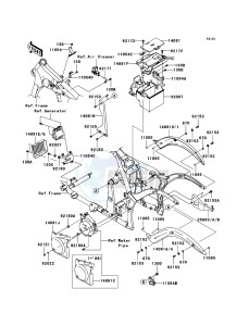 VN900_CUSTOM VN900CBF GB XX (EU ME A(FRICA) drawing Frame Fittings