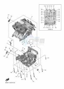 YZF690 YZF-R7 (BEBA) drawing CRANKCASE