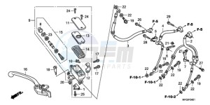 CB600FA3A Europe Direct - (ED / ABS ST 25K) drawing FR. BRAKE MASTER CYLINDER (CB600FA/FA3)