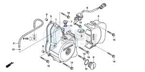 TRX90 SPORTRAX90 drawing LEFT CRANKCASE COVER