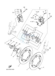 MT09A MT-09 ABS 900 (2DR7 2DR8) drawing FRONT BRAKE CALIPER