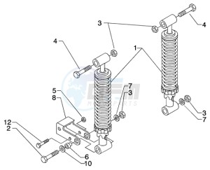 Beverly 125 drawing Rear shock absorbers