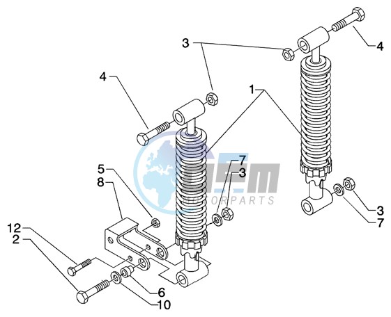 Rear shock absorbers