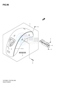 VLR1800 (E3-E28) drawing REAR FENDER (VLR1800TL1 E3)