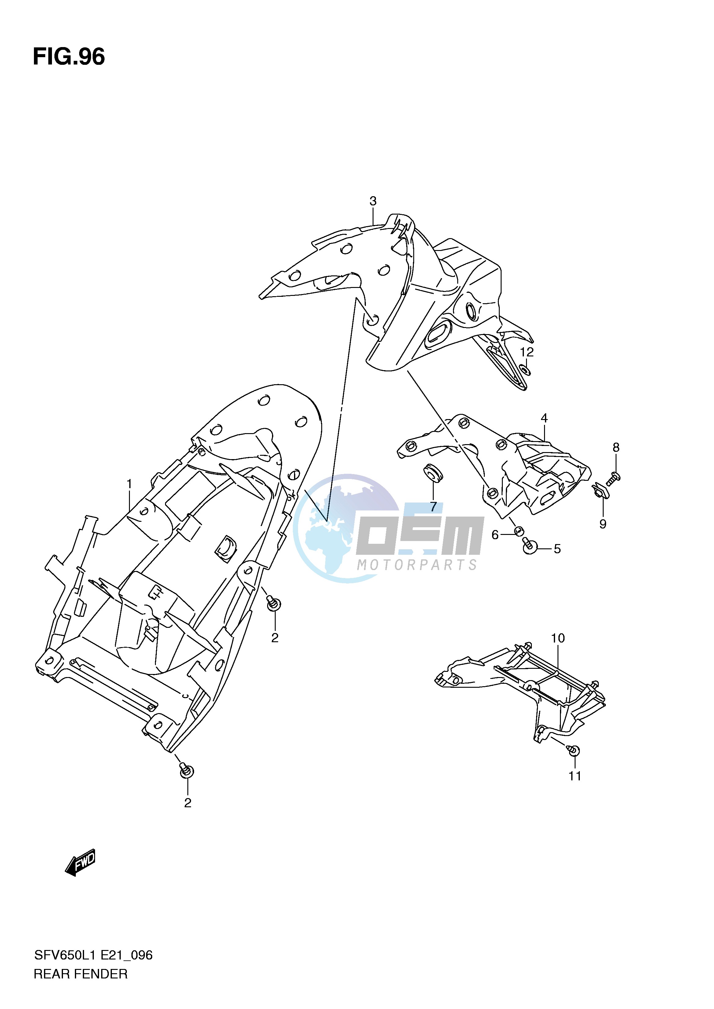 REAR FENDER (SFV650L1 E21)