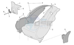 Scarabeo 50 Di-Tech drawing Rear Body I