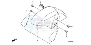 PES125R9 UK - (E / MKH STC) drawing FRONT FENDER