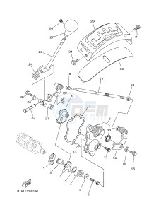 YFM700FWAD YFM70GPSH GRIZZLY 700 EPS SPECIAL EDITION (B1A4) drawing SHIFT SHAFT