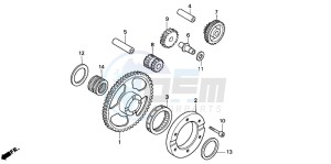 NX650 500 DOMINATOR drawing STARTING CLUTCH