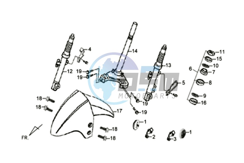 FRONT FORK/ FRONT FENDER / STEERING HEAD BEARING